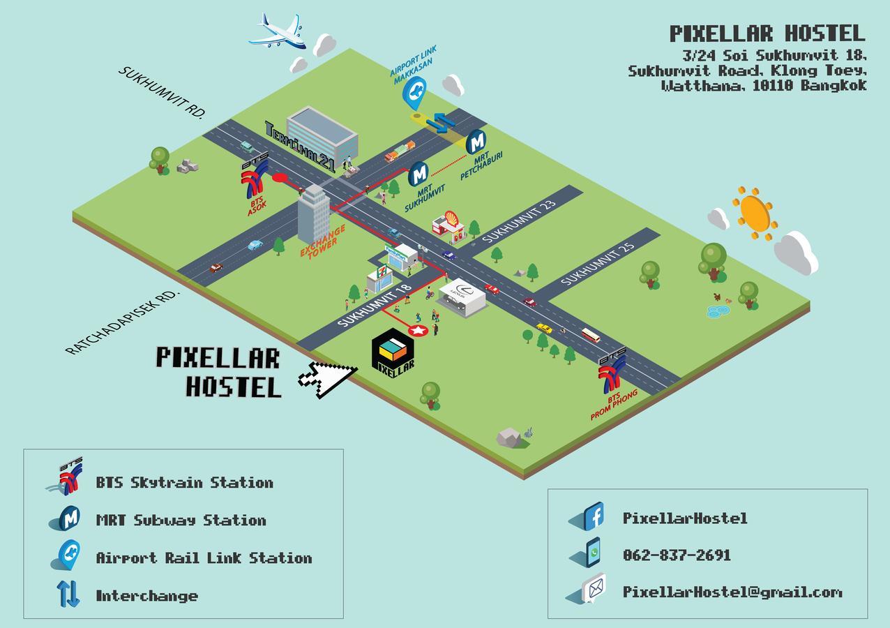 Pixellar Hostel Bangkok Dış mekan fotoğraf